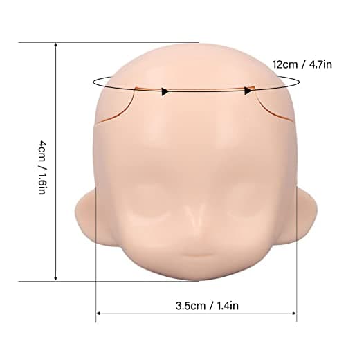 Eco-Friendly Removable Replacement Doll Head for 1/12 Doll (Normal White)