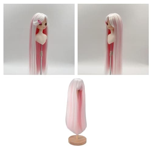 Zerodis Long Curly Doll Wig for 7.3 - 8.3in Head Circumference Doll
