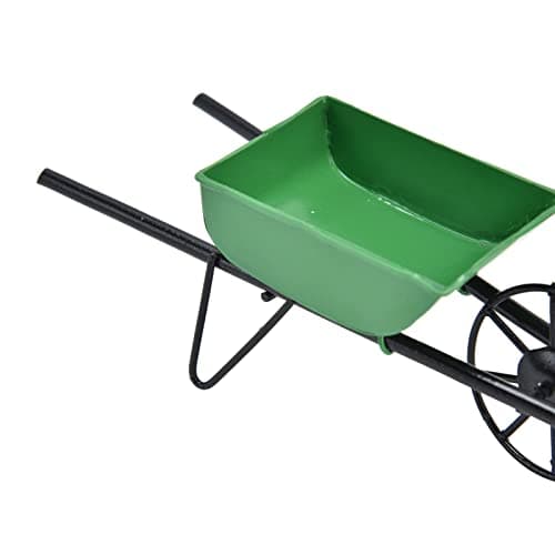 Zerodis Garden Cart, Mini 1:12 Dollhouse Miniature Wheelbarrow for Boys and Girls