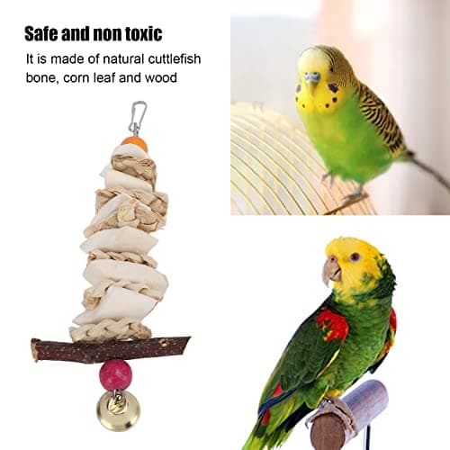 Zerodis Cuttlefish Bone Toy for Parrots, Budgie, African Greys