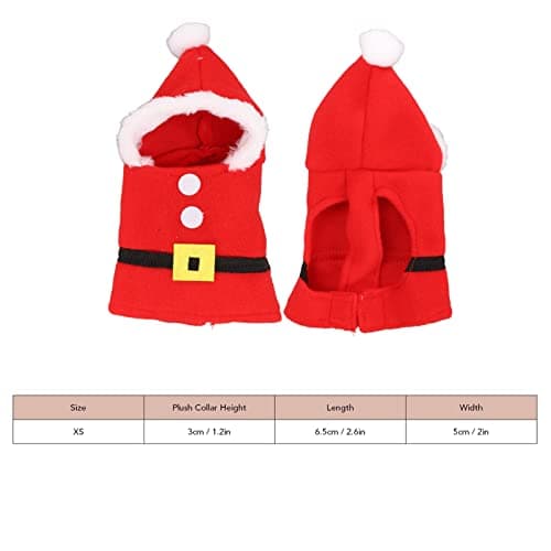 Zerodis Bird Clothes, Cute Warm Plush Hoodie for Christmas Party, Birthday, Pet Shows, Cosplay (XS)