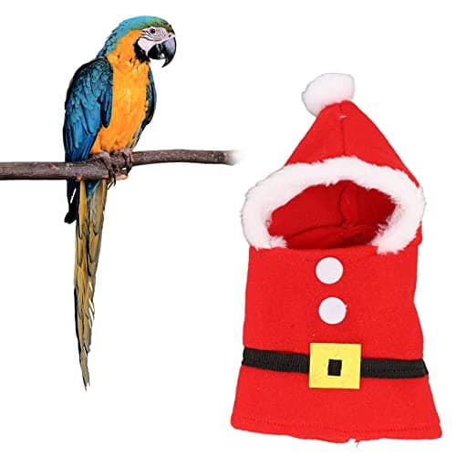 Zerodis Bird Clothes, Cute Warm Plush Hoodie for Christmas Party, Birthday, Pet Shows, Cosplay (XS)