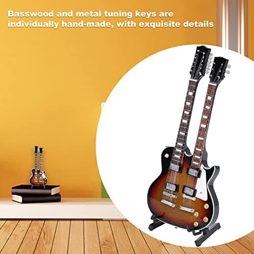 Zerodis Miniature Guitar 18cm Mini Replica Model for Dollhouse Accessories