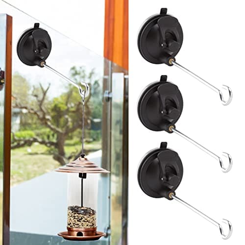 Bird Feeder Wall Hanger with Suction Cup Hanging Hooks