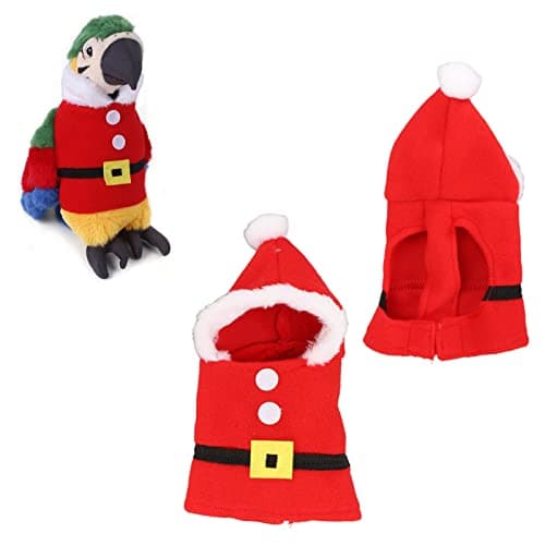 Zerodis Bird Clothes, Cute Warm Plush Hoodie for Christmas Party, Birthday, Pet Shows, Cosplay (XS)