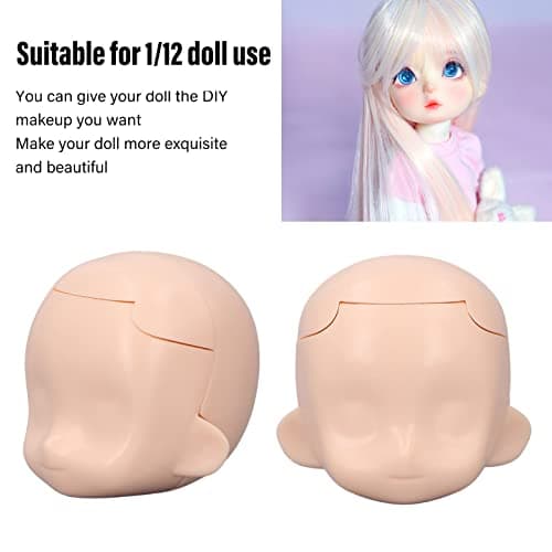Eco-Friendly Removable Replacement Doll Head for 1/12 Doll (Normal White)