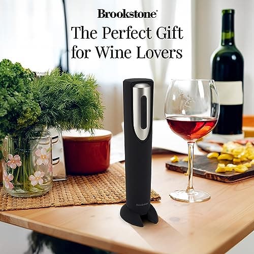Electric Wine Opener with Foil Cutter, Battery Operated Corkscrew Opener for Men