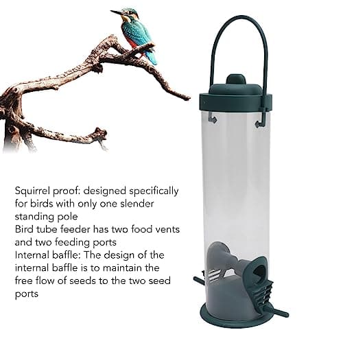 Bird Tube Feeder for Outdoor Gardens