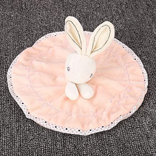 Soft Velvet Bunny Doll Comfort Blanket for Baby Sleep and Soothing ()