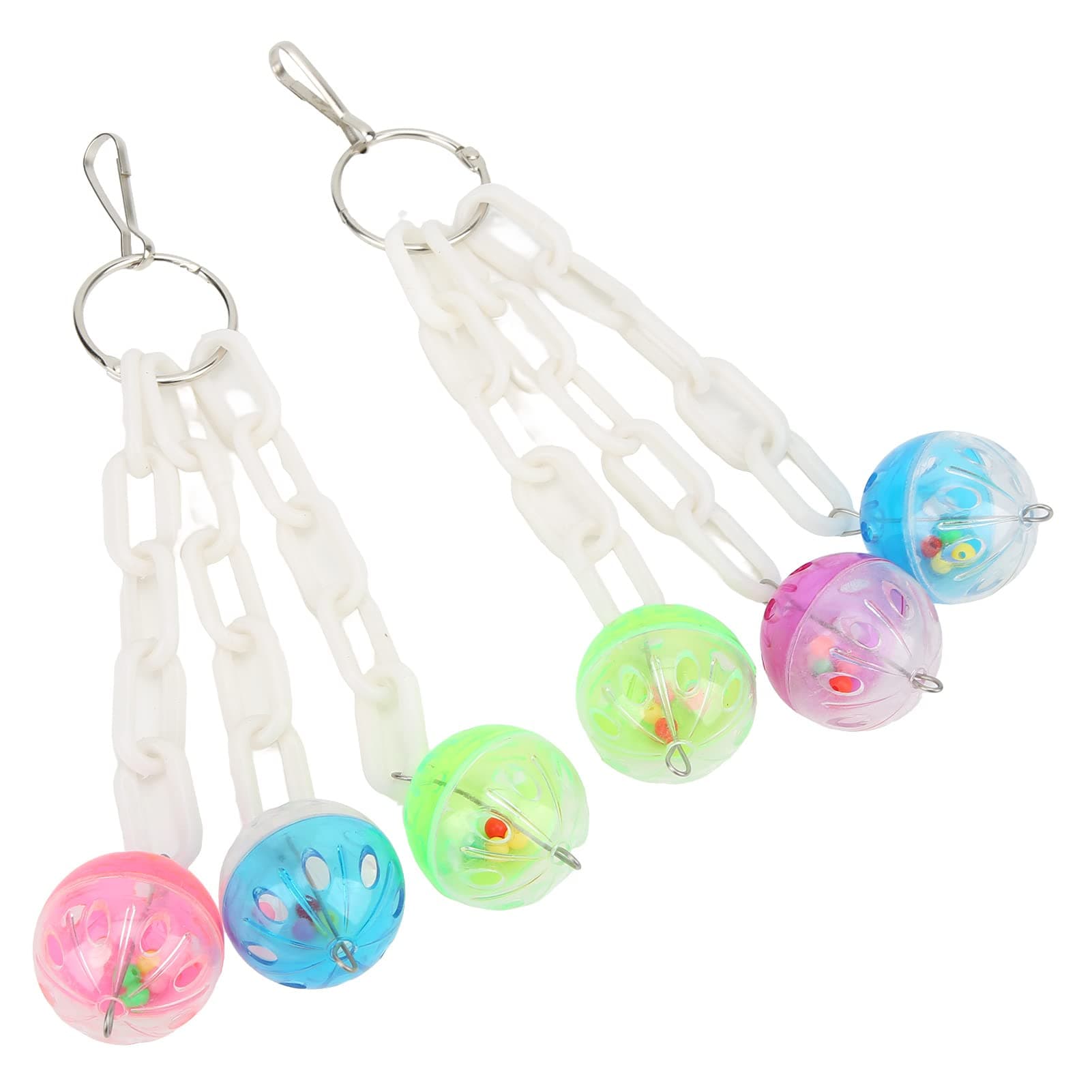Zerodis Bright Color Bird Toy Balls for Parrots, Cockatiels, Budgies - 2 Pack
