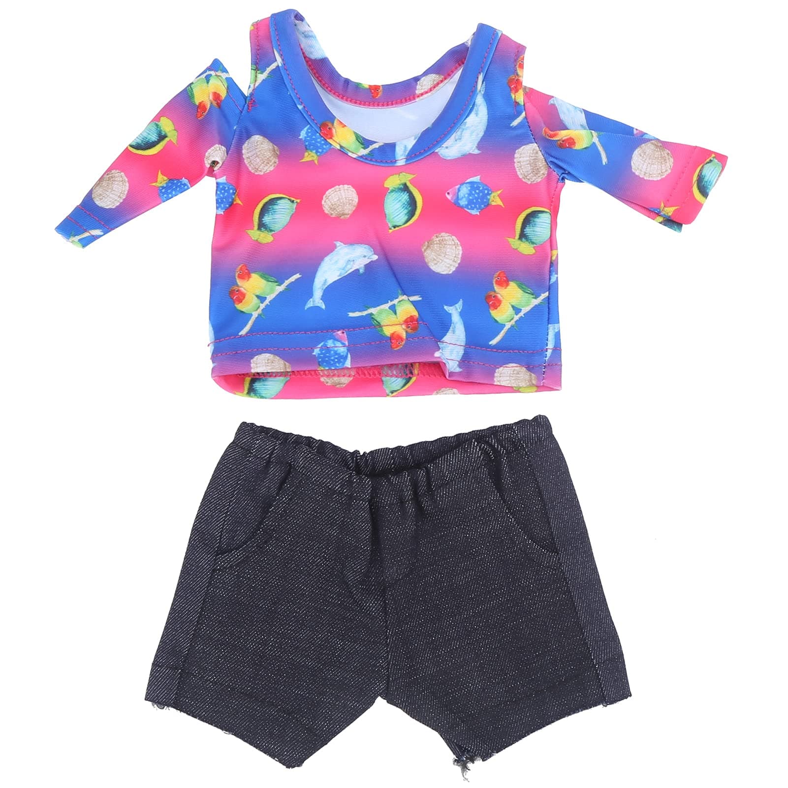 Zerodis T-Shirt Newborn Baby Doll Clothes Sets